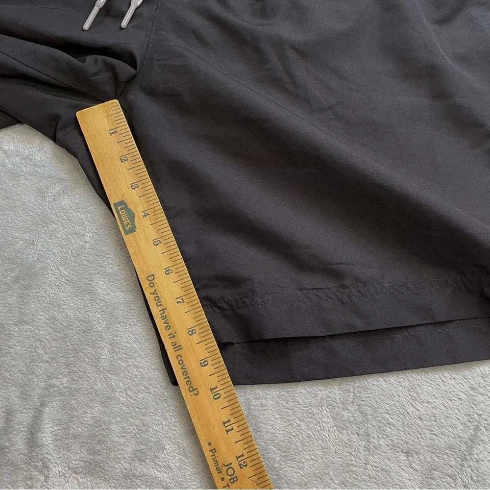 Lands End Swim Board Shorts Trunks XXL Mens Black With Liner